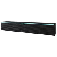 LOWBOARD D180  in 180/30/33 cm  - Schwarz/Grau, LIFESTYLE, Holzwerkstoff/Kunststoff (180/30/33cm) - P & B