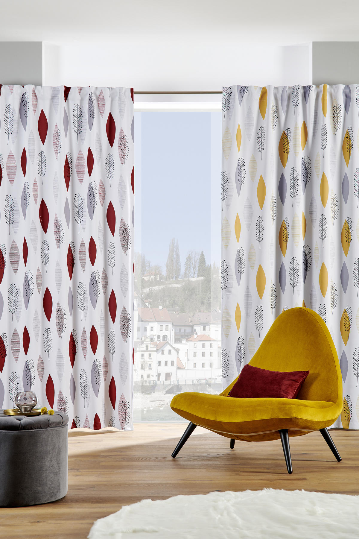 ZATEMŇOVACÍ ZÁVĚS, black-out (nepropouští světlo), 135/245 cm - žlutá, Konvenční, textil (135/245cm) - Esposa