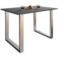 MATBORD i metall, trämaterial 110/80/76 cm   - silver/antracit, Design, metall/trämaterial (110/80/76cm) - MID.YOU