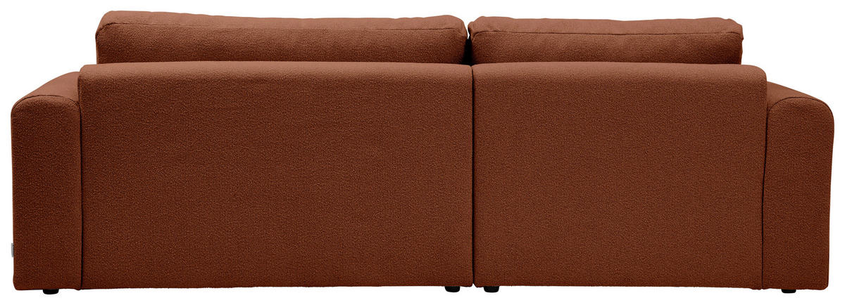ECKSOFA Rostfarben Bouclé Rückenkissen, Rücken echt  - Rostfarben/Schwarz, KONVENTIONELL, Kunststoff/Textil (170/257cm) - Tom Tailor