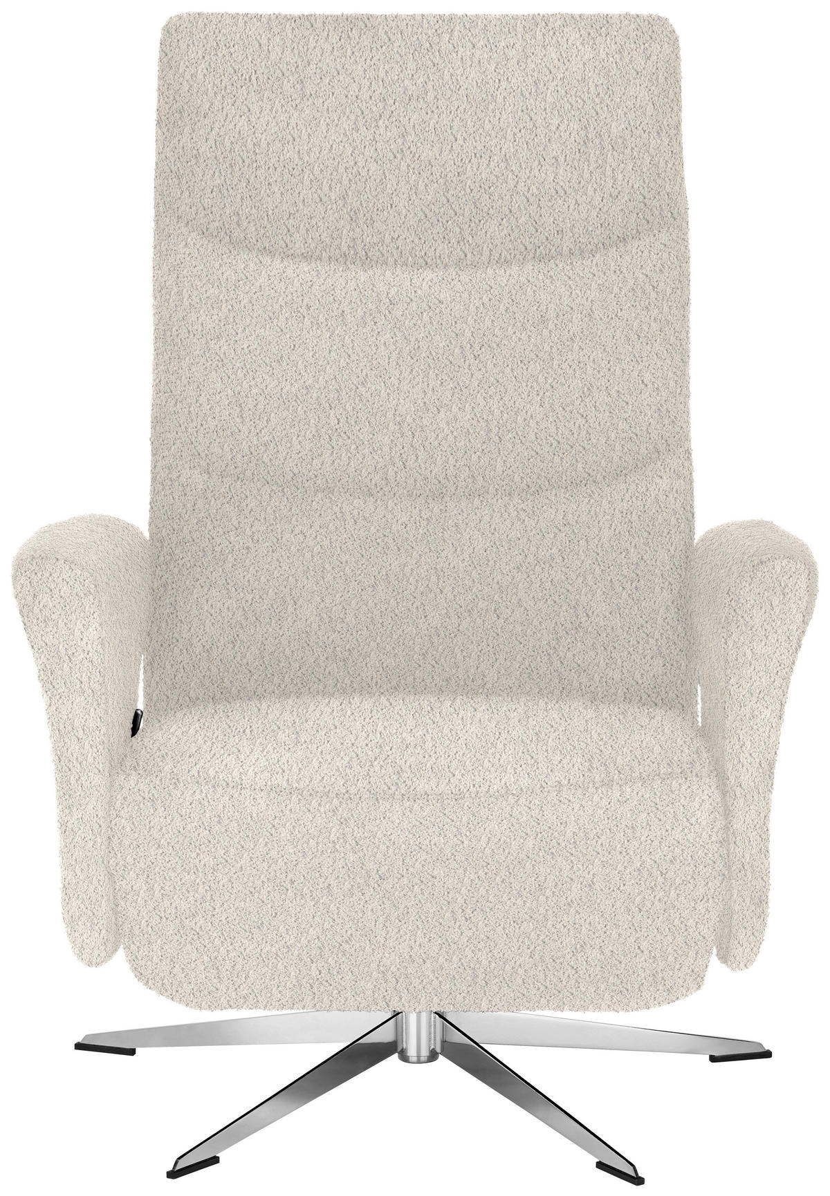 RELAXSESSEL in Textil Beige  - Chromfarben/Beige, Design, Textil/Metall (75/106/89cm) - Welnova