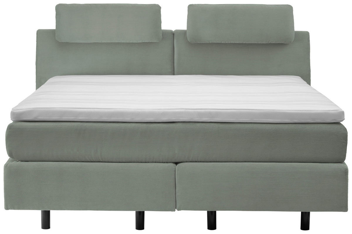 BOXSPRINGBETT 180/200 cm  in Grün  - Schwarz/Grün, MODERN, Kunststoff/Textil (180/200cm) - Beldomo - Sleep