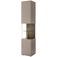 VITRINE Buchefarben, Sandfarben  43/206/43 cm  - Sandfarben/Buchefarben, Design, Glas/Holz (43/206/43cm) - Johann Jakob