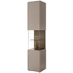 VITRINE  in massiv Altholz, Buche Buchefarben, Sandfarben - Sandfarben/Buchefarben, Design, Glas/Holz (43/206/43cm) - Johann Jakob