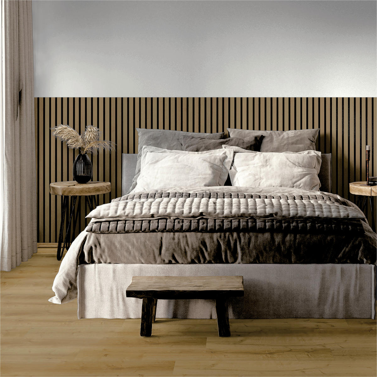 AKUSTIKPANEEL Echtholz  - Eichefarben, Basics, Holzwerkstoff/Kunststoff (120/56/1,6cm) - Novel