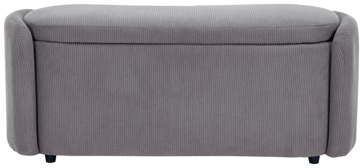 HOCKERBANK in Textil Hellgrau  - Hellgrau/Schwarz, Design, Kunststoff/Textil (114/47/42cm) - P & B