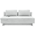 SCHLAFSOFA Flachgewebe Creme  - Chromfarben/Creme, Design, Holz/Textil (205/77-93/99cm) - Novel