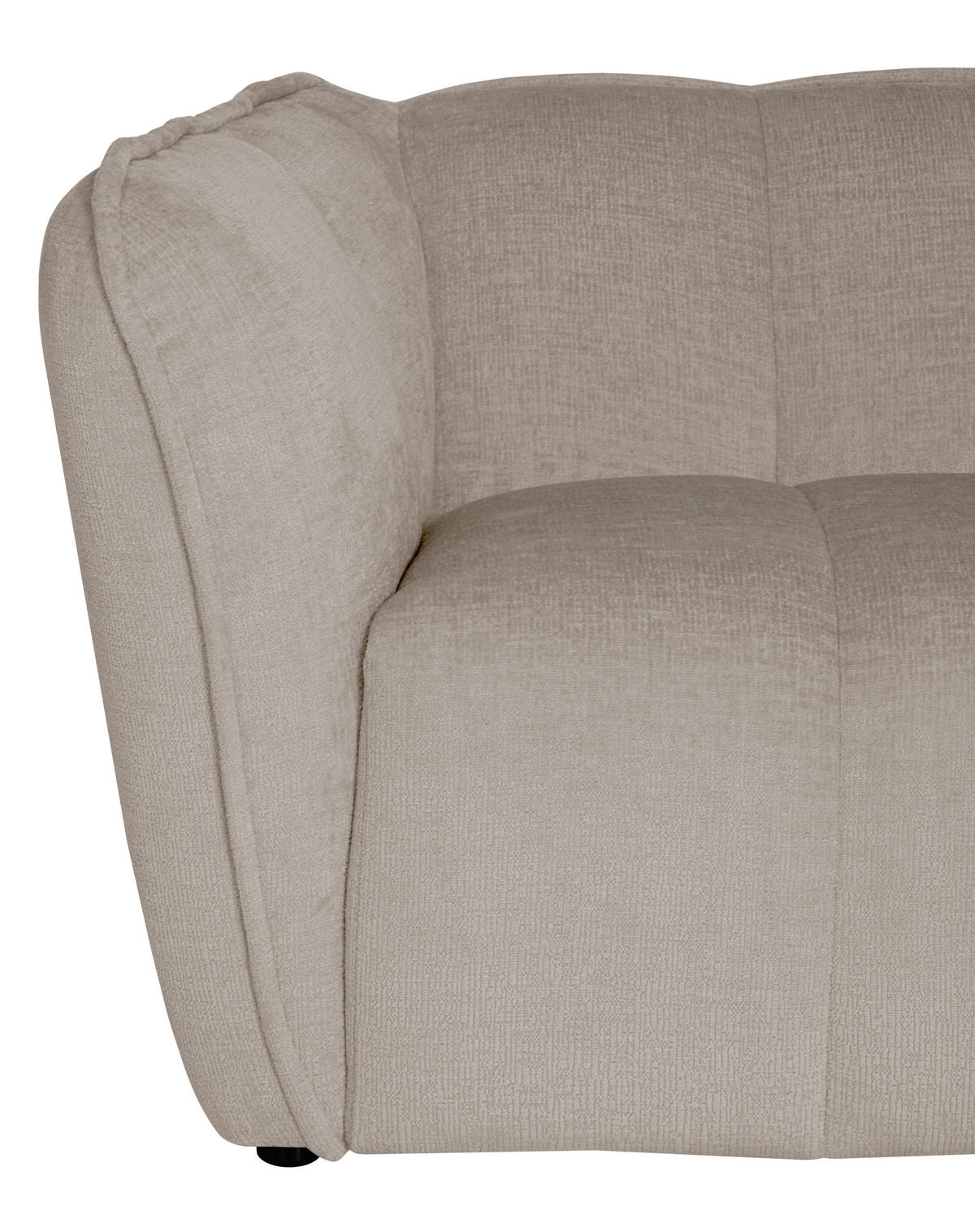 ECKSOFA LIVOLI in Chenille Creme  218/290 cm  - Creme, Design, Textil (218/290cm) - MID.YOU