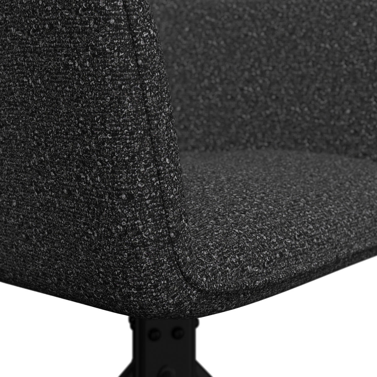 GARTENSTUHL Eisen Schwarz, Dunkelgrau  - Dunkelgrau/Schwarz, MODERN, Textil/Metall (58/86/57cm) - Ambia Garden