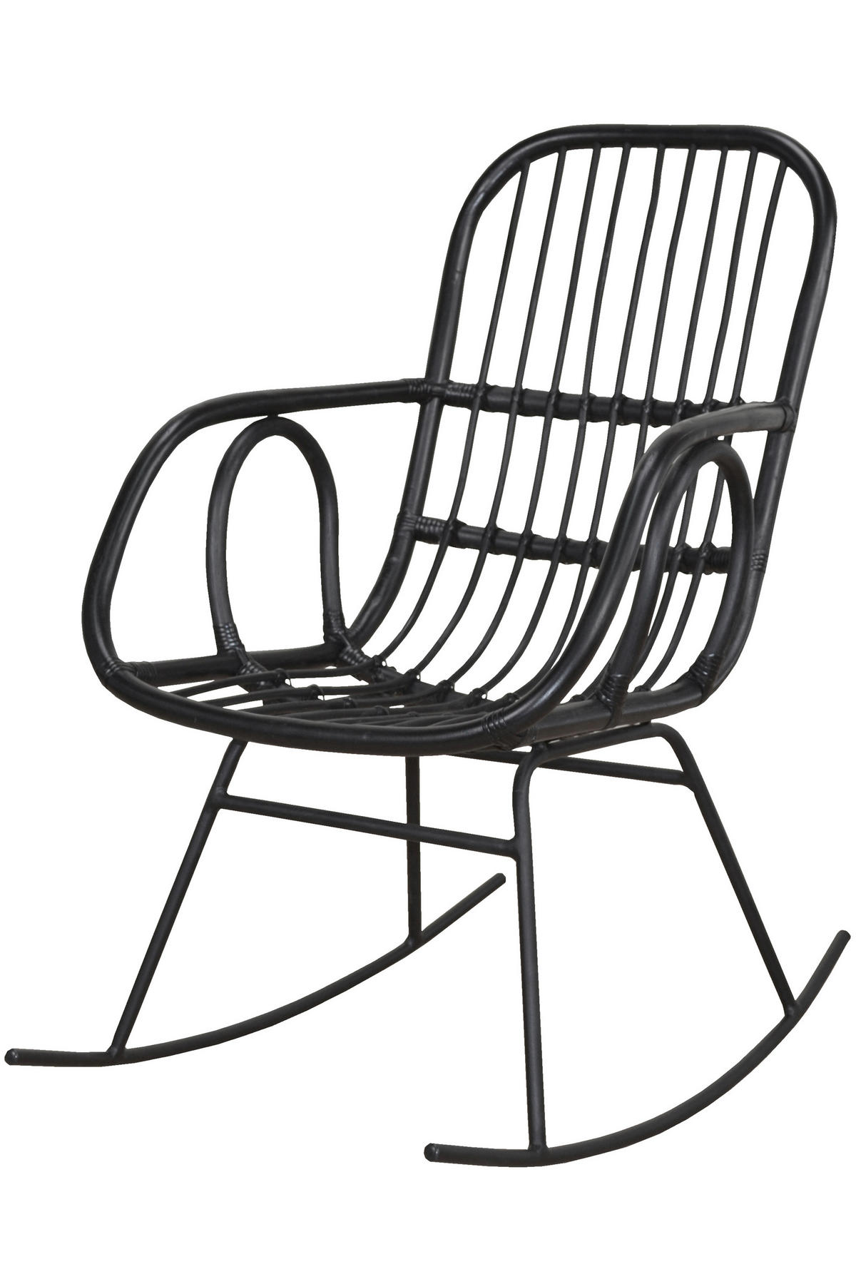 SCHAUKELSTUHL in Schwarz  - Schwarz, Natur, Holz/Metall (57/95/84cm) - MID.YOU