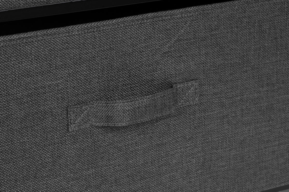 KOMMODE  in 99/55/30 cm  - Dunkelgrau/Schwarz, MODERN, Holzwerkstoff/Textil (99/55/30cm) - PBJ