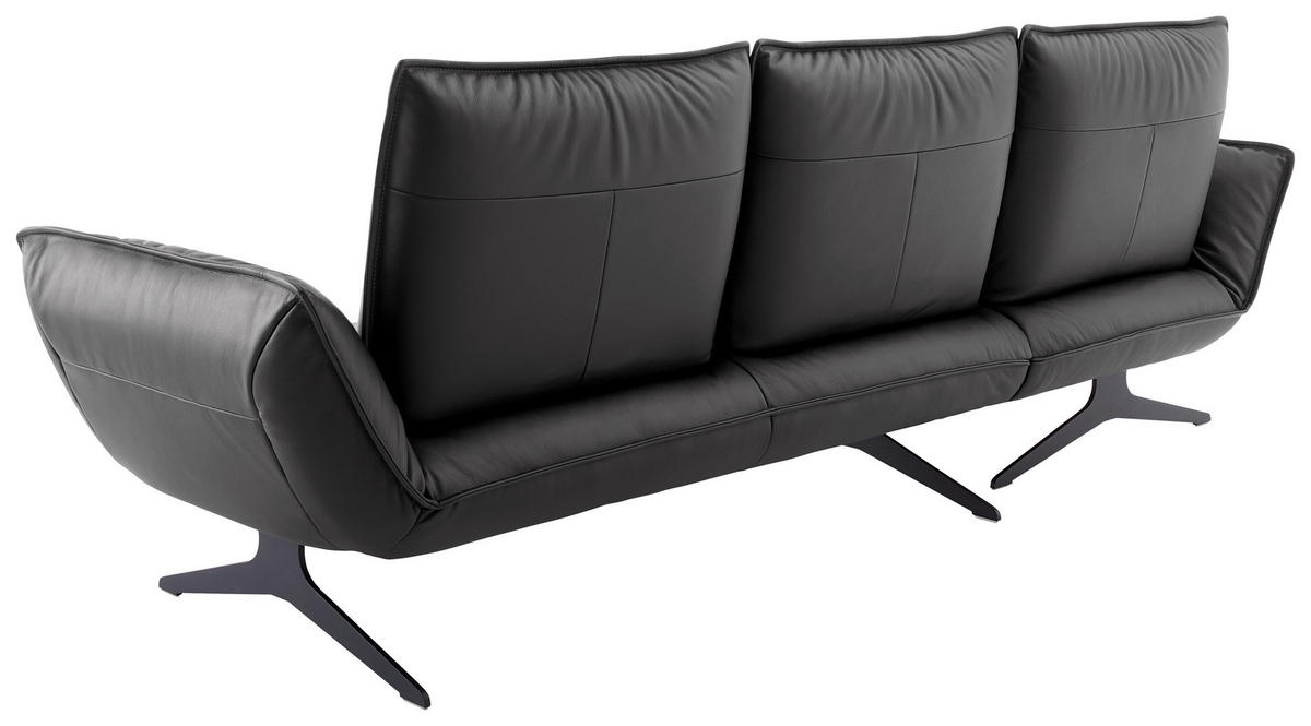 ECKSOFA Echtleder Anthrazit  - Anthrazit/Schwarz, Design, Leder/Metall (167/275cm) - Koinor
