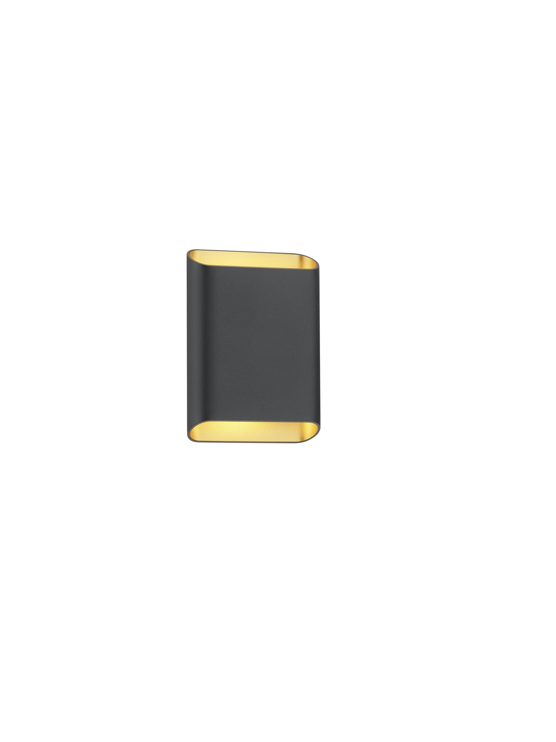 LED-WANDLEUCHTE TOCO 20/14.5/4.0 cm - Goldfarben/Schwarz, Design, Metall (20/14.5/4.0cm) - Helestra