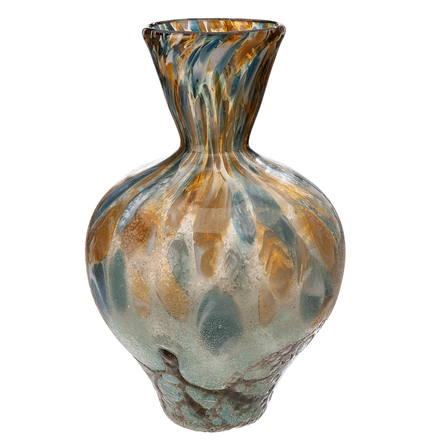 DEKOVASE  - Hellbraun/Pastellblau, Basics, Glas (20/31cm)