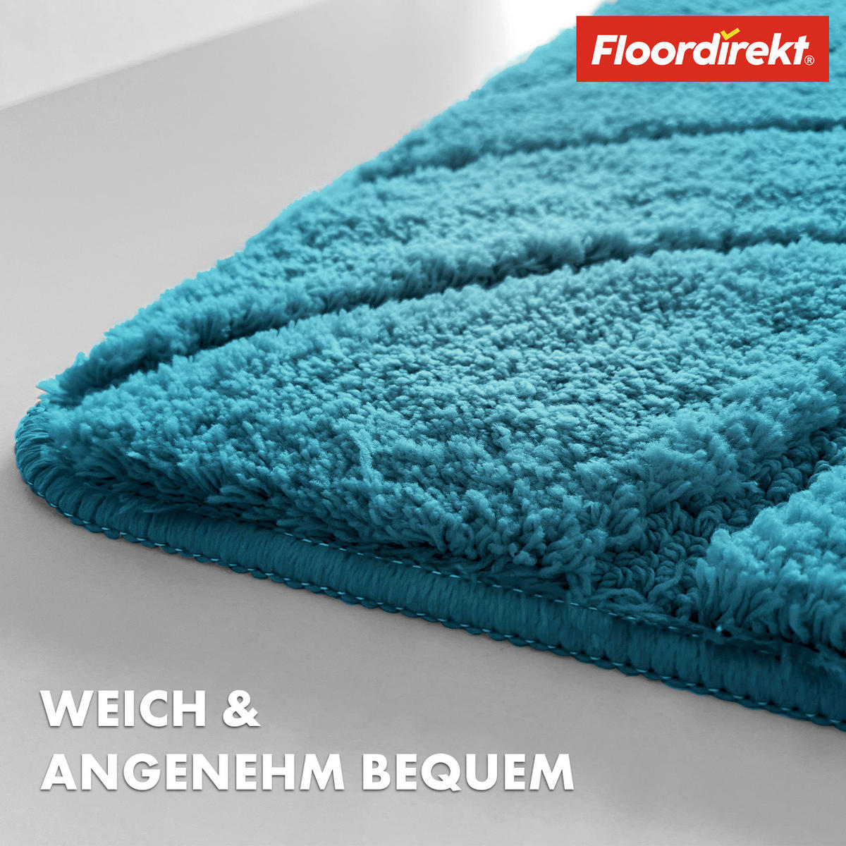 BADEMATTE Maris Türkis 50/80 cm  - Türkis, Basics, Kunststoff/Textil (50/80cm) - Floordirekt