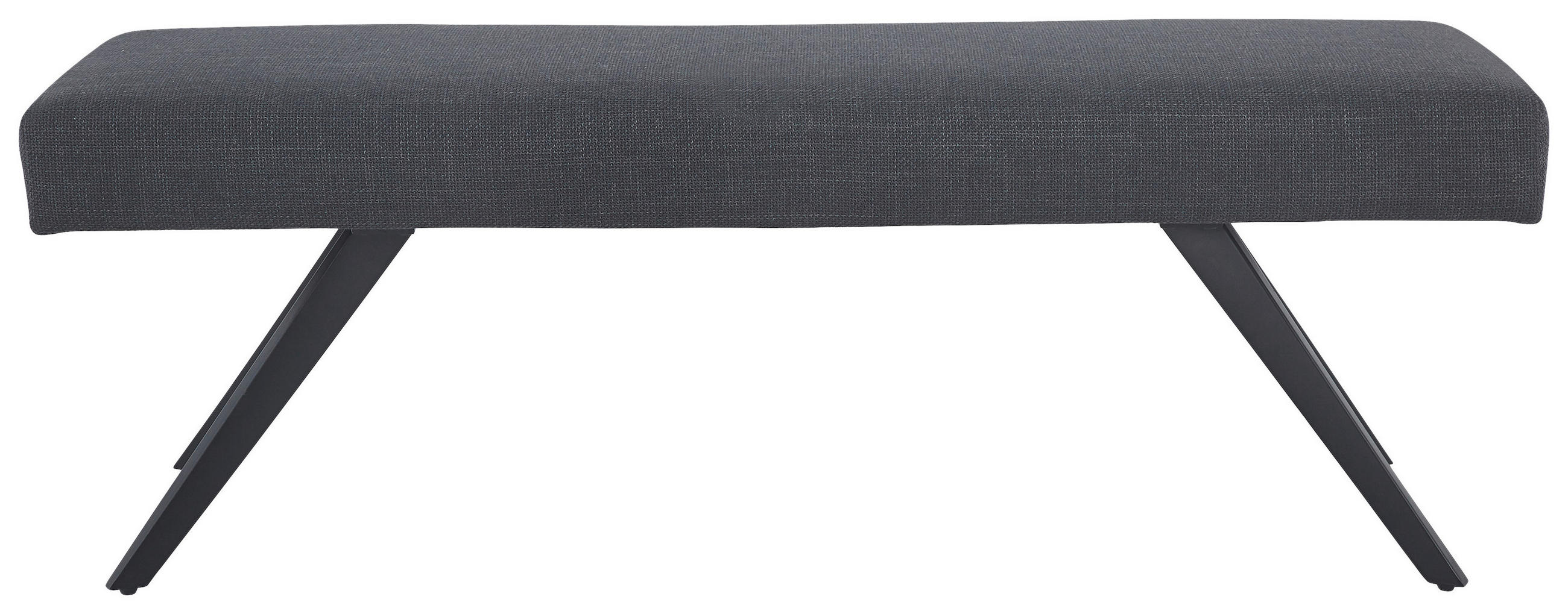 SITZBANK in Metall, Textil Dunkelgrau  - Dunkelgrau/Schwarz, KONVENTIONELL, Textil/Metall (140/49/47cm) - MID.YOU