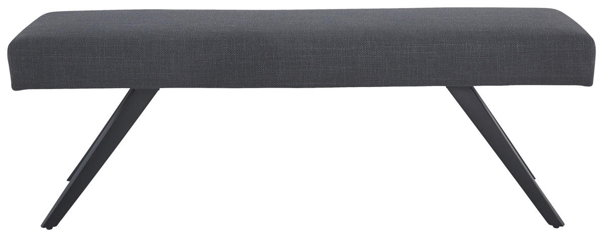 SITZBANK in Metall, Textil Dunkelgrau  - Dunkelgrau/Schwarz, KONVENTIONELL, Textil/Metall (140/49/47cm) - MID.YOU