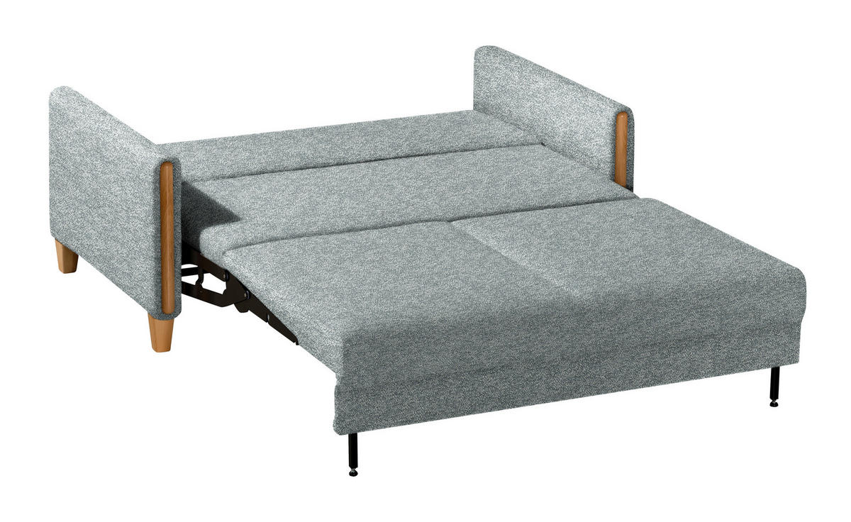 SCHLAFSOFA in Flachgewebe Anthrazit, Buchefarben  - Anthrazit/Buchefarben, Design, Holz/Textil (174/88/104cm) - Niels Andersson
