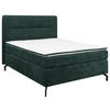 BOXSPRINGBETT 140/200 cm  in Dunkelgrün  - Dunkelgrün/Schwarz, Design, Textil/Metall (140/200cm) - Esposa