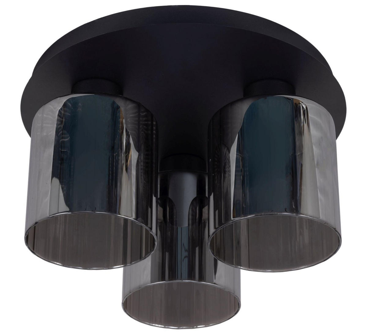 STROPNA SVETILKA 32/18 cm   - črna, Trend, kovina/steklo (32/18cm) - Novel