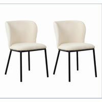 STUHL-SET 2 Stück  Webstoff  - Schwarz/Weiß, MODERN, Textil/Metall (52/80/44cm) - MID.YOU