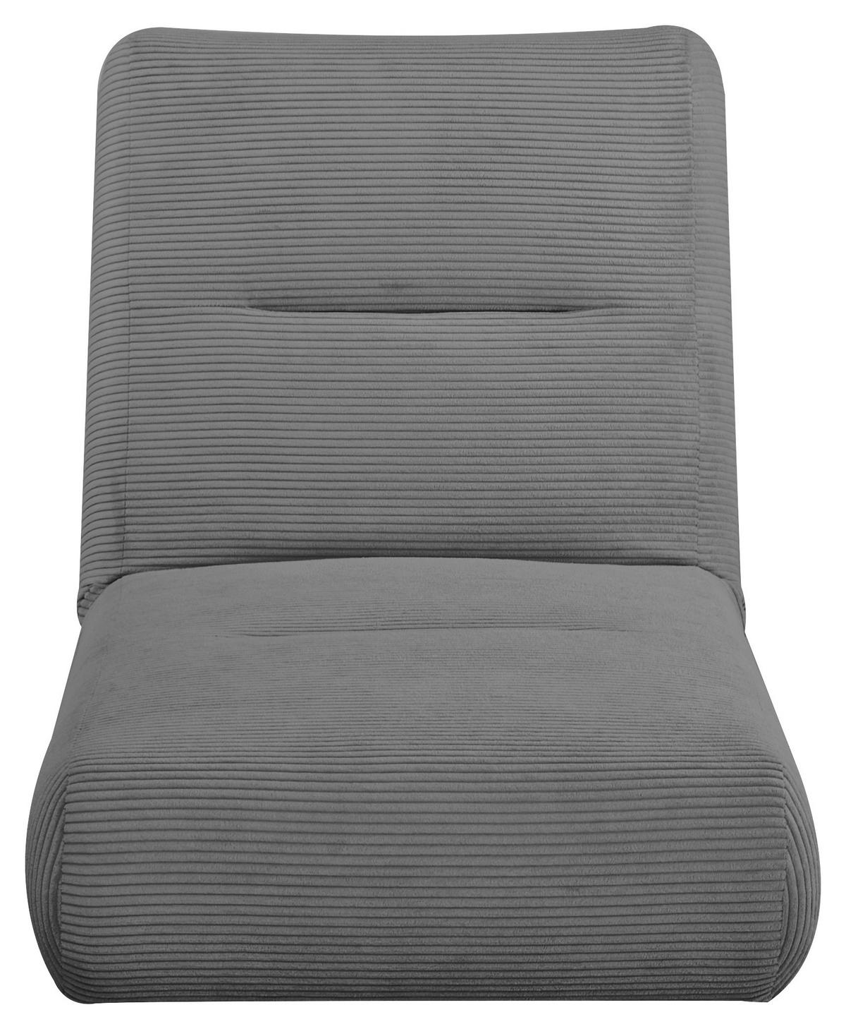 SCHLAFSESSEL in Cord Dunkelgrau  - Dunkelgrau, Design, Textil (81/88/160cm) - Livetastic