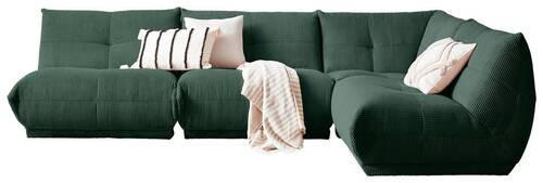 ECKSOFA in Cord Dunkelgrün - Dunkelgrün, Trend, Textil (315/210cm) - Livetastic