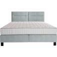 BOXSPRINGBETT 180/220 cm  in Mintgrün  - Schwarz/Mintgrün, KONVENTIONELL, Textil/Metall (180/220cm) - Esposa