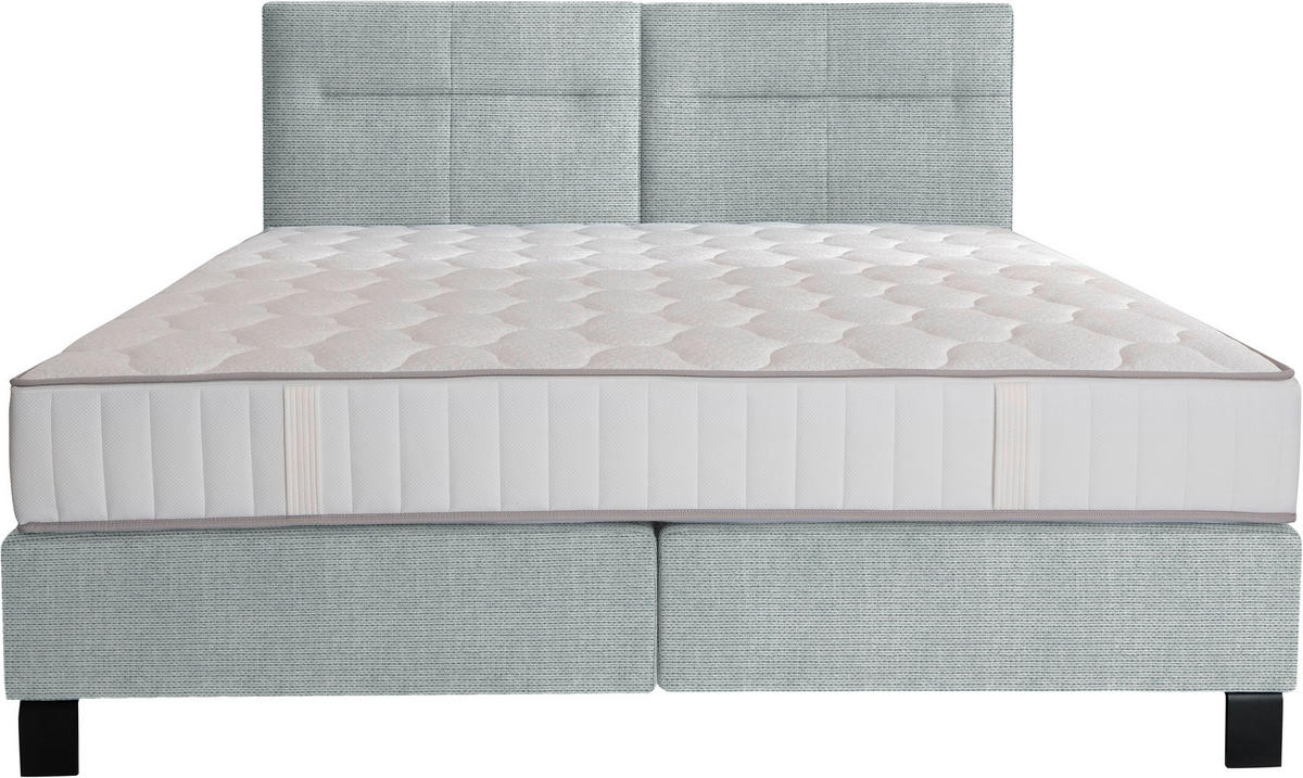 BOXSPRINGBETT 240/220 cm  in Platinfarben  - Platinfarben/Schwarz, Konventionell, Textil/Metall (240/220cm) - Esposa