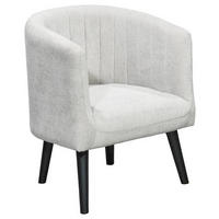 CLUBFÅTÖLJ i textil ljusgrå  - ljusgrå/svart, Basics, trä/textil (61/82/58cm) - Livetastic