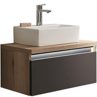 WASCHTISCHKOMBI 60 cm  - Eichefarben/Weiß, LIFESTYLE, Keramik/Holzwerkstoff (60cm) - Dieter Knoll