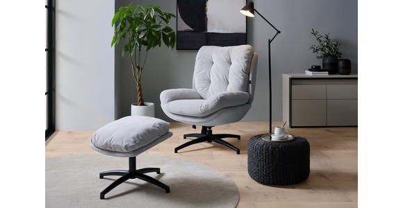 RELAXSESSELSET in Metall, Textil Grau, Schwarz  - Schwarz/Grau, Design, Textil/Metall (75/97/88cm) - Carryhome