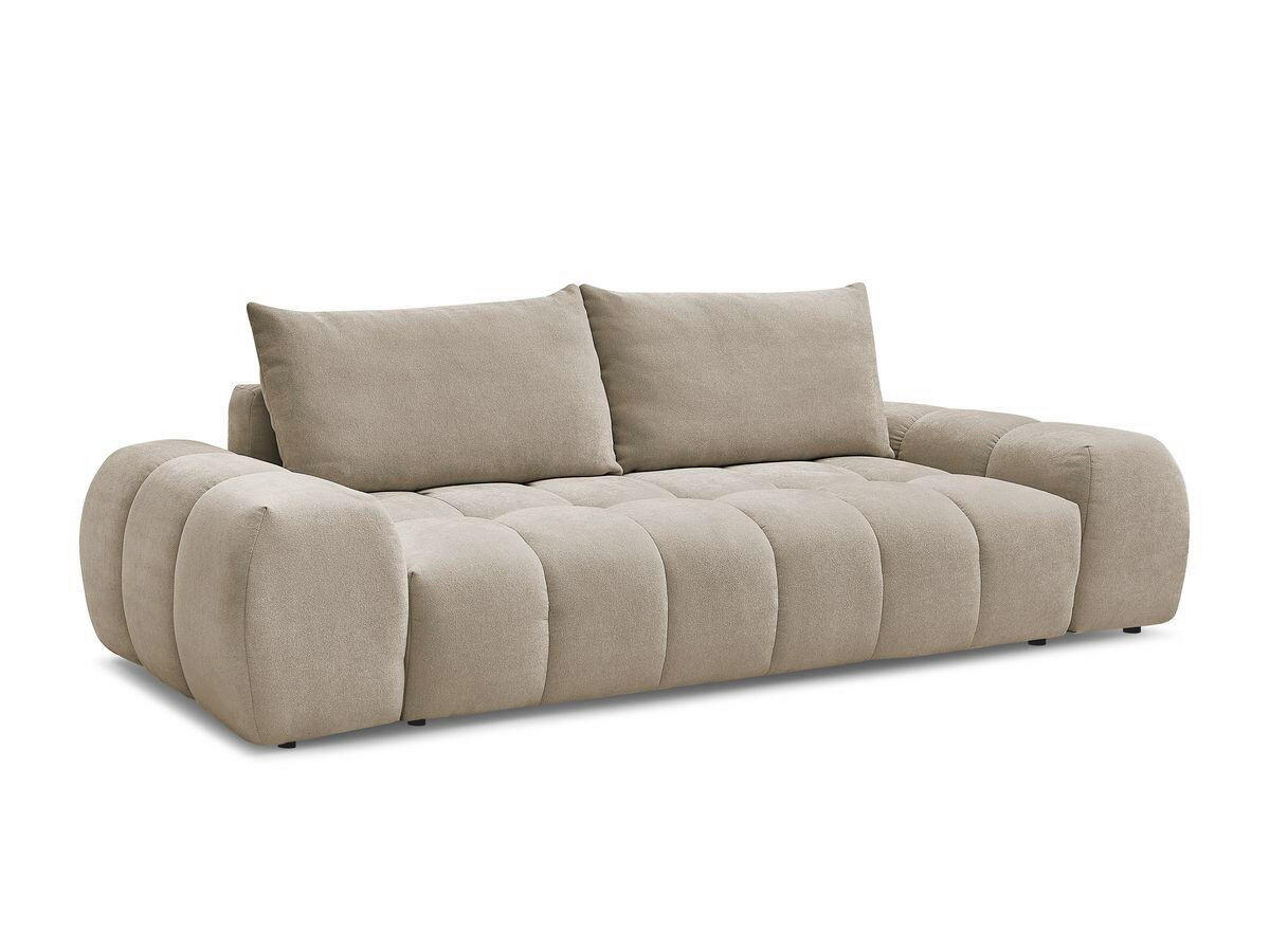 3-SITZER-SOFA EVEREST Struktur Taupe  - Taupe/Schwarz, MODERN, Kunststoff/Textil (278/90/115cm)