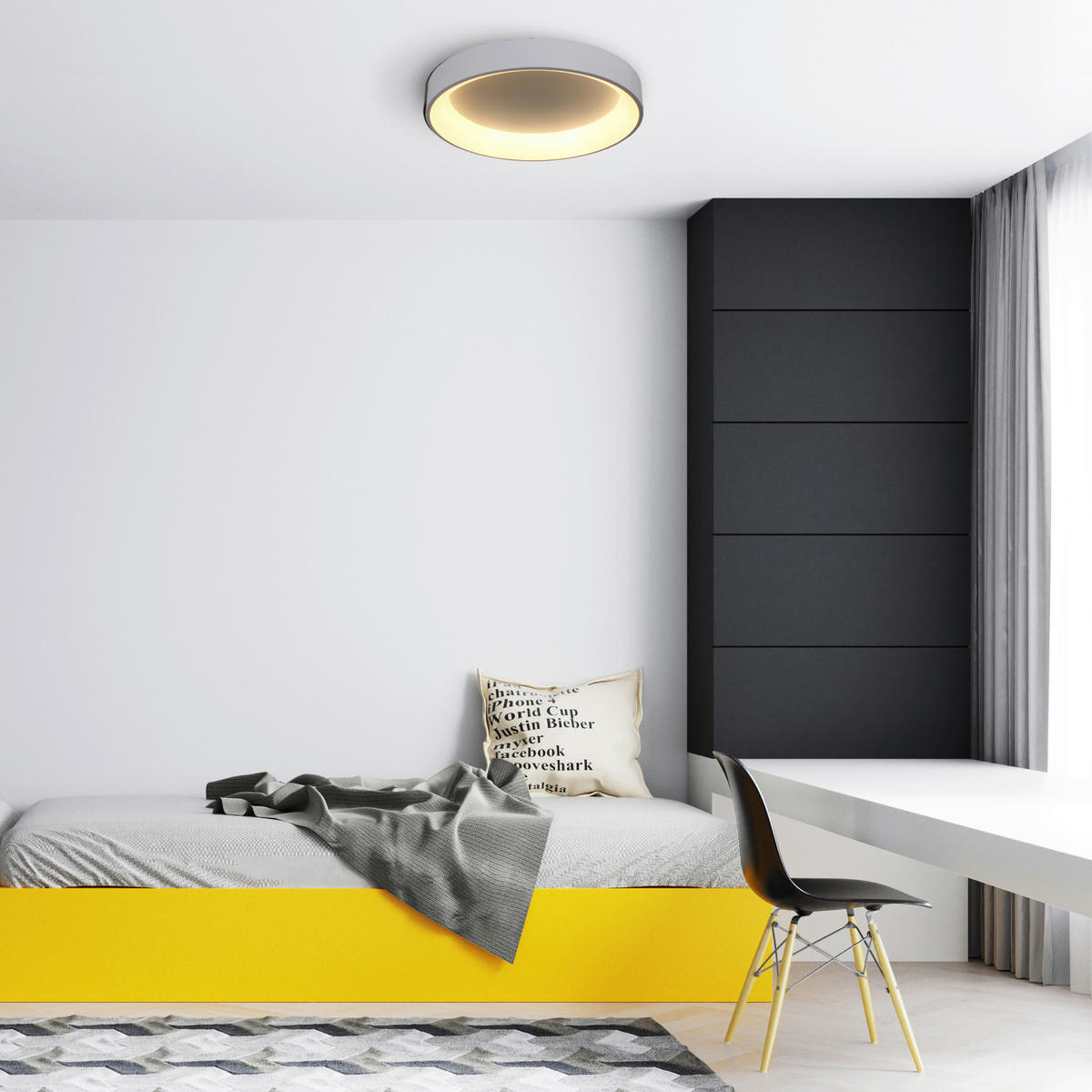 LED-DECKENLEUCHTE Georgia  11/60/60 cm  - Weiß, Design, Metall (11/60/60cm)