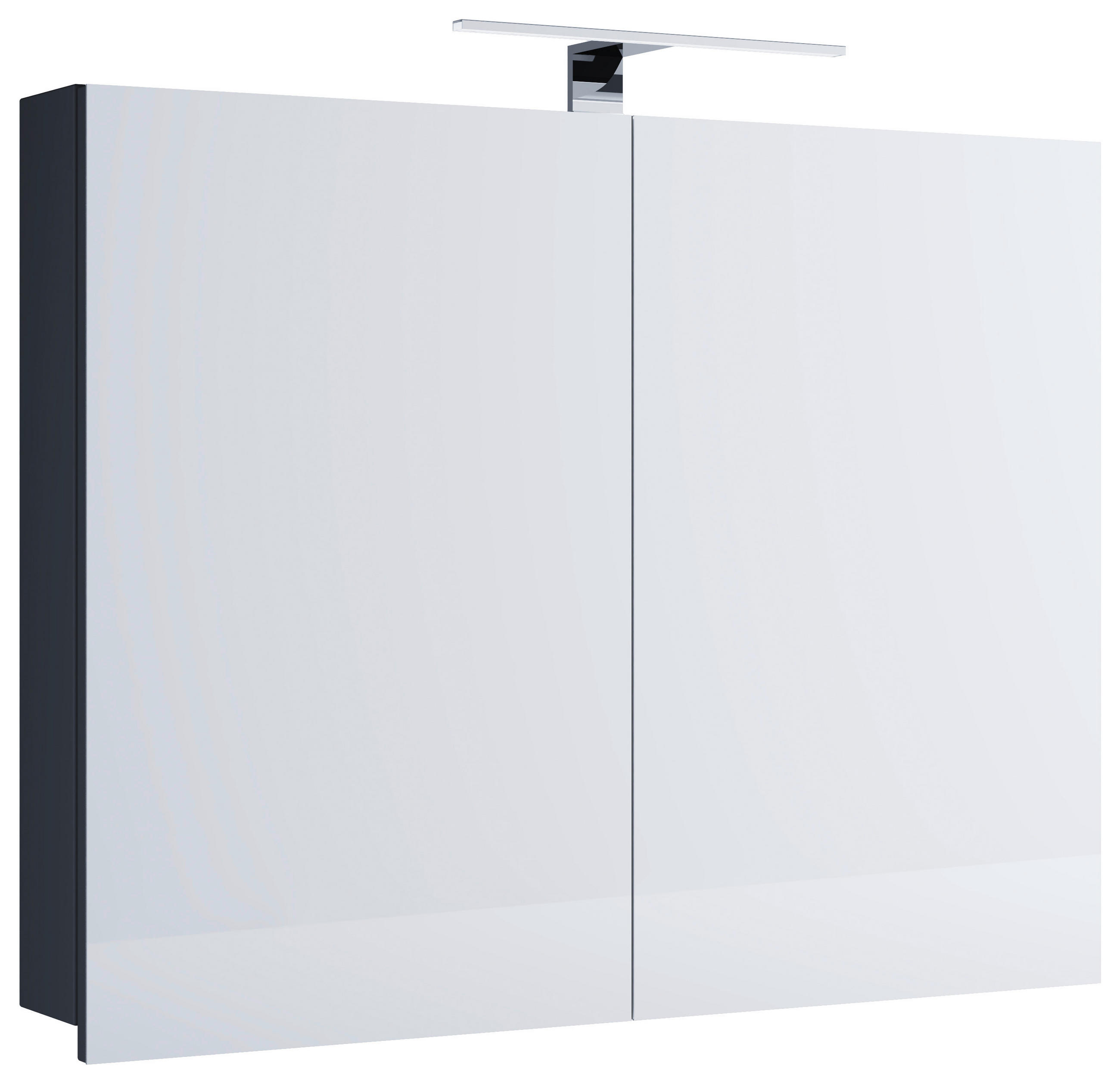 SPEGELSKÅP  - svart, Modern, trämaterial/glas (80/59,2/12cm) - MID.YOU