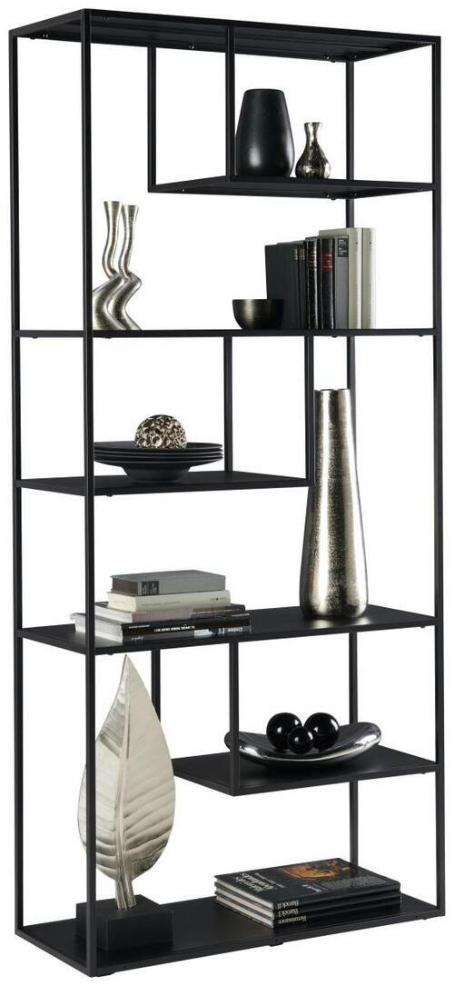 REGAL  85/188/35 cm Schwarz  - Schwarz, Trend, Metall (85/188/35cm) - home24