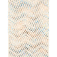 VINTAGE-TEPPICH Ondea Zigira 240/340 cm  in Creme, Pastellblau, Cognac  - Pastellblau/Cognac, Trend, Kunststoff/Textil (240/340cm) - Lindorug