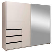 SCHIEBETÜRENSCHRANK 250/205/61,5 cm 2-türig  - Kaschmir/Schwarz, MODERN, Holzwerkstoff/Metall (250/205/61,5cm) - MID.YOU