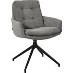 ARMLEHNSTUHL  in Eisen Cord  - Schwarz/Grau, Design, Textil/Metall (63/90/69cm) - Johann Jakob