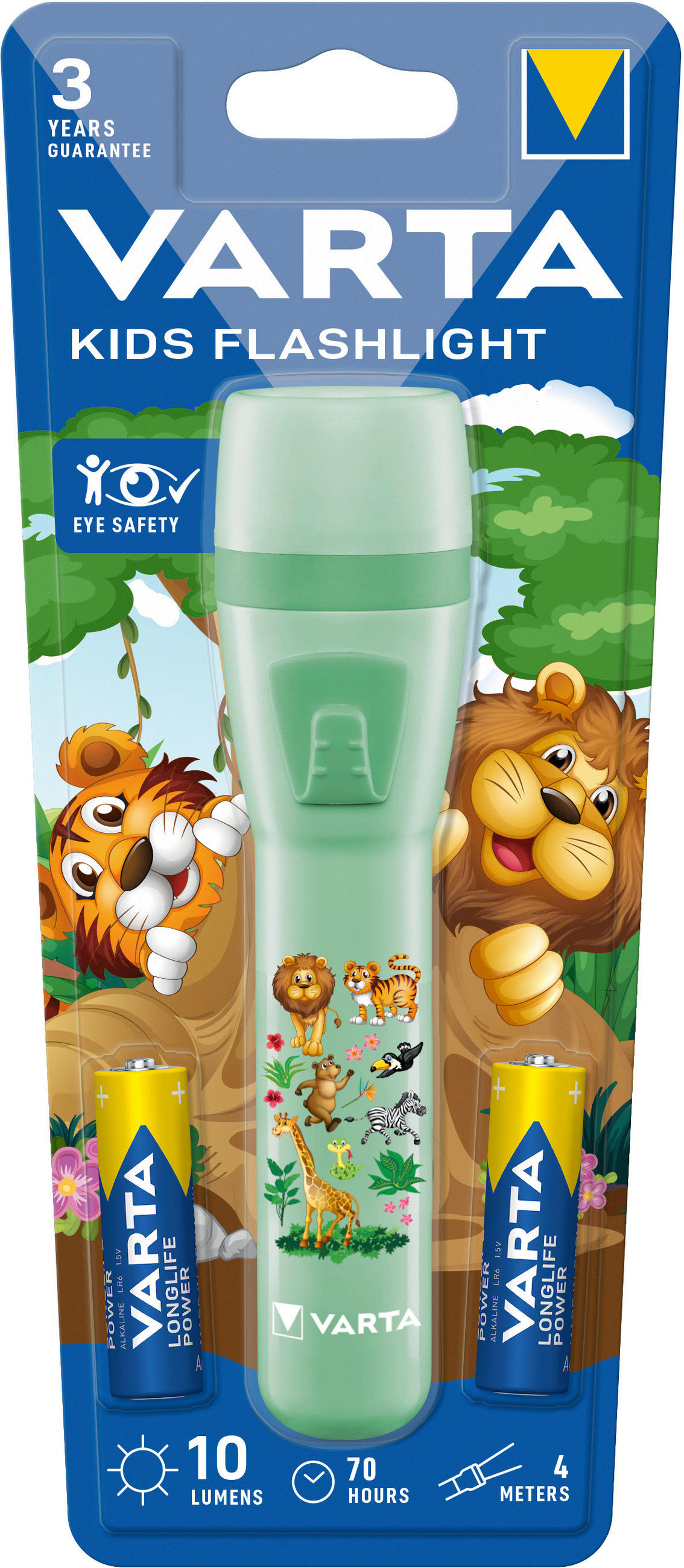 ELEMLÁMPA - világoszöld, Basics, műanyag (10/23/4,3cm) - Varta