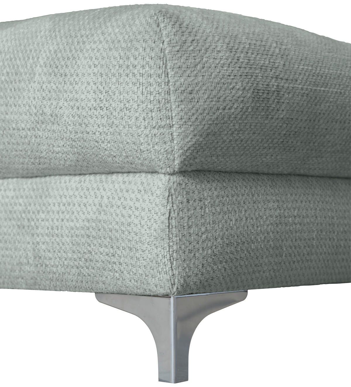 ECKSOFA Grau Chenille  - Chromfarben/Grau, KONVENTIONELL, Textil/Metall (227/329cm) - Carryhome