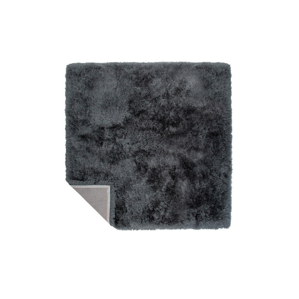 Thumbnail - P & B Hochflorteppich, Grau, Textil, Uni, rechteckig, 300x300 cm, Oeko-Tex® Standard 100, pflegeleicht, Teppiche & Böden...