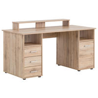 SCHREIBTISCH 150/70/70,4 cm  in Wildeiche  - Wildeiche/Silberfarben, MODERN, Holzwerkstoff/Kunststoff (150/70/70,4cm) - MID.YOU