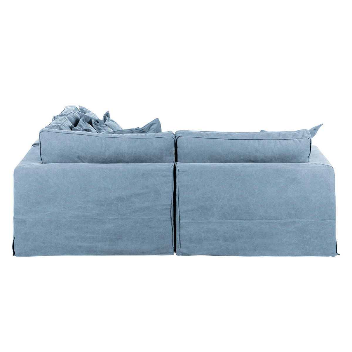 ECKSOFA Webstoff Blau  - Blau/Schwarz, Design, Kunststoff/Textil (222/238cm) - P & B