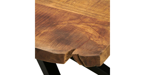 ESSTISCH in Holz, Metall 180/90/77 cm - Schwarz/Naturfarben, ROMANTIK / LANDHAUS, Holz/Metall (180/90/77cm) - Landscape