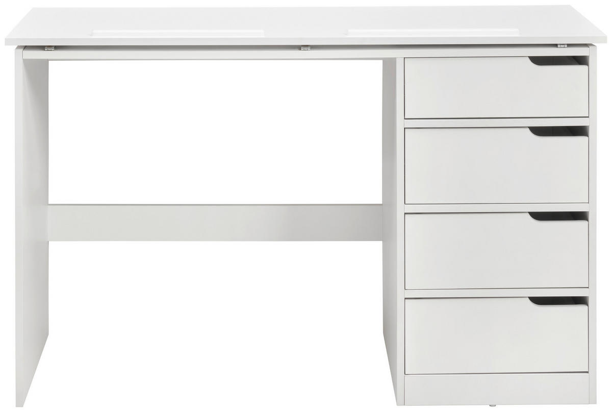 SCHREIBTISCH Weiss  - Weiss, Modern, Holzwerkstoff (120/74/48cm) - MID.YOU