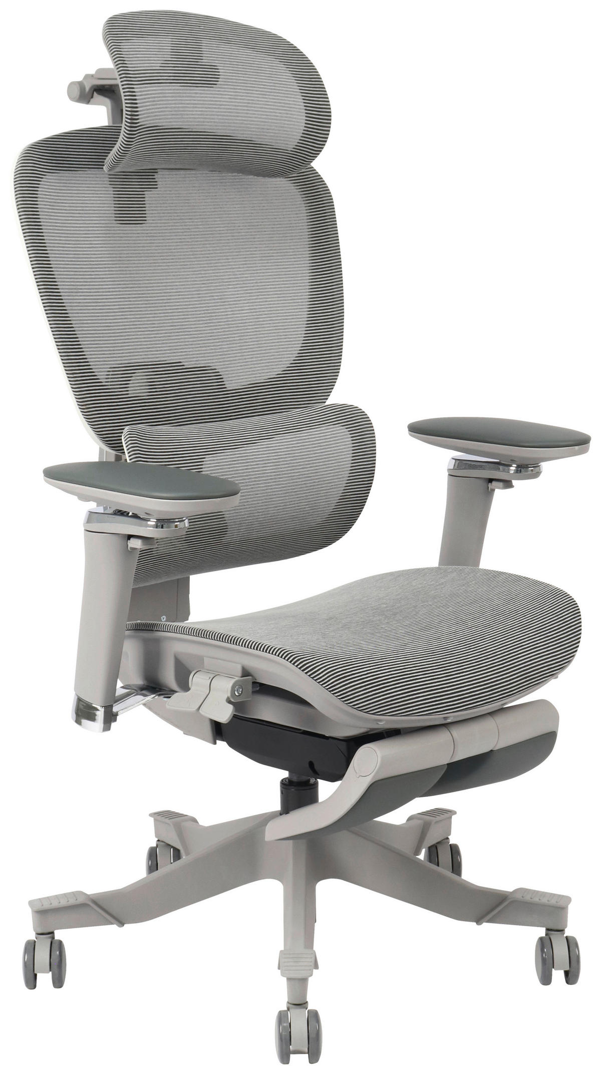 DREHSTUHL  in Netzbespannung Grau  - Grau, MODERN, Kunststoff/Textil (72,5/109-118/73cm) - Novel