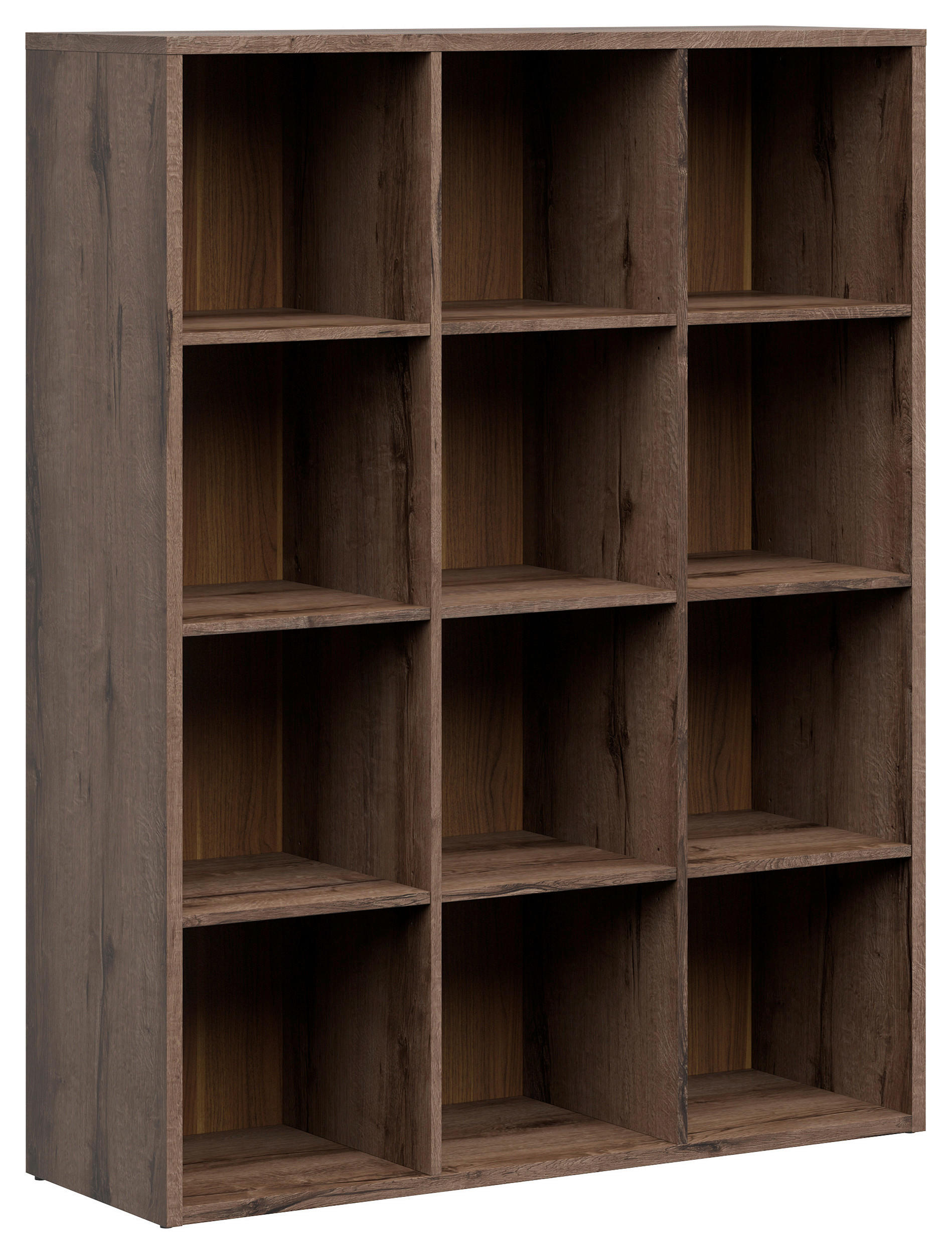REGAL boje hrasta  drvni materijal  - boje hrasta/crna, Design, drvni materijal/plastika (114/146,5/38,5cm)