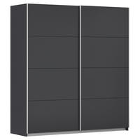 SCHWEBETÜRENSCHRANK  in Graphitfarben  - Alufarben/Graphitfarben, MODERN, Holzwerkstoff/Metall (181/197/61cm) - Rauch Möbel
