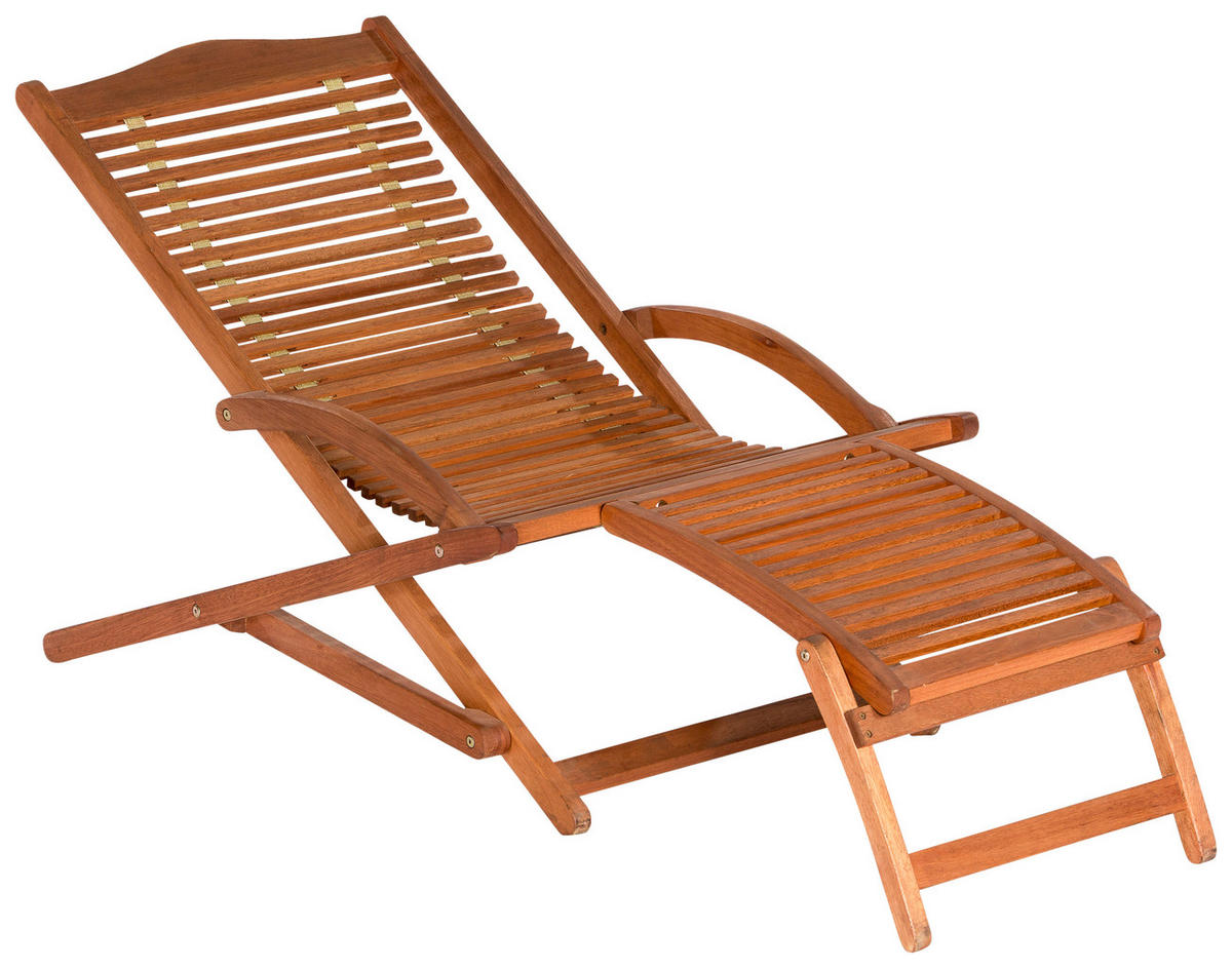 BÄDERLIEGE 69/69/158 cm Eukalyptusholz  - Braun, KONVENTIONELL, Holz (69/69/158cm) - Gardenson